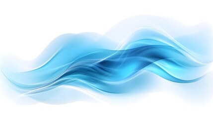 Cold blue air currents. Abstract light air effect, wind, and streams of fresh breeze. Design element on the white background.