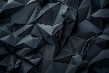   A tight shot of a black wallpaper adorned with numerous small triangles arranged densely in its center, along with a fewer number of smaller triangles situated in the wall's central - obrazy, fototapety, plakaty
