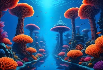 Digital painting a hyperrealistic 8k underwater co (12)