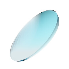 round glass lens eyewear manufacturing 3d illustration on white background
