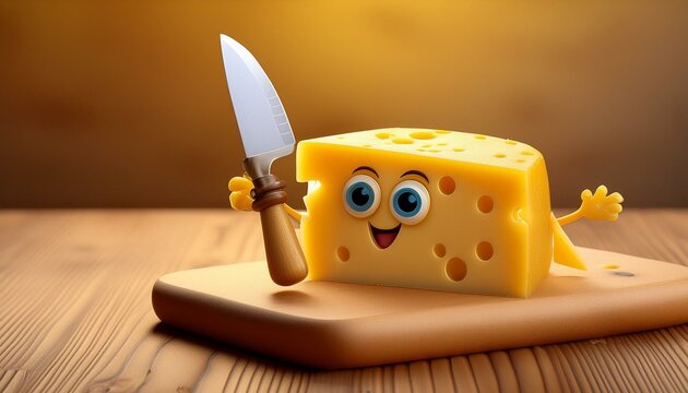 Faca e queijo 3d