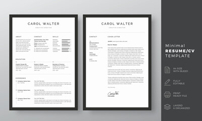 Minimalist resume cv template