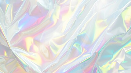 Rainbow abstract smooth holographic background with pearlescent gradient, texture with foil...