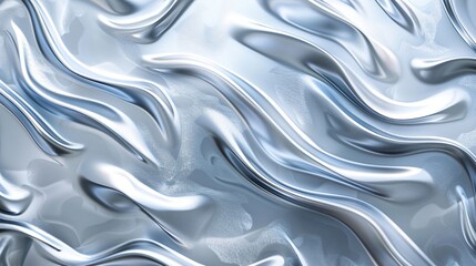 Obraz premium Abstract silver foil texture, liquid Metallic background