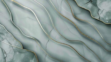 abstract slate gray background with thin gold mint and white lines.