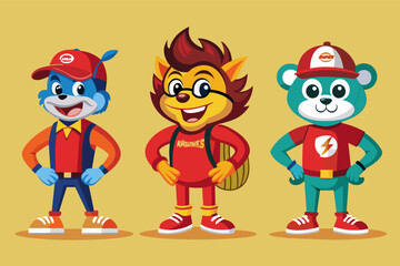 A brand mascot reimagined in different styles throughout history, showcasing brand evolution.