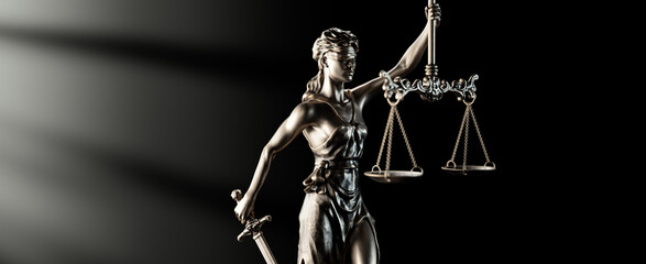 Fototapeta na wymiar Legal Concept: Themis is Goddess of Justice and law