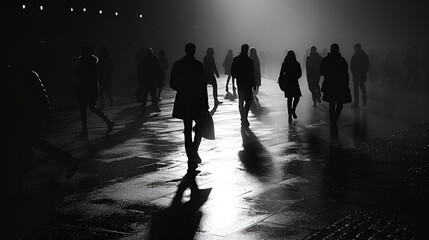 people walk in darkness