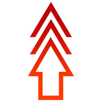 recommend clip art: Up arrow. Upward direction. Red and white arrows. Speed up arrow
