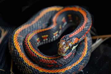 Ahaetulla fasciolata: cope snake from Ecuador - 793186598