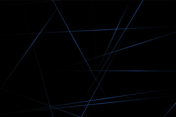 Abstract black with blue lines, triangles background modern design. Vector illustration EPS 10.