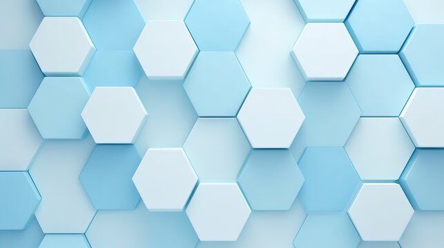 A soothing gradient blue background with a subtle shift from white to light blue hexagon shapes gives off a calming effect