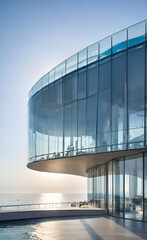 Shell and clamshell canopy with brackets and beautiful shape, modern building materials, non-traditional shape, modern architectural style, wavy and balanced shape,