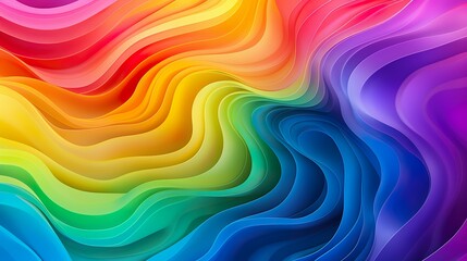 An energetic abstract image featuring bold waves of color with a fluid, radiating pattern that captures movement
