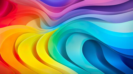 Obraz premium Lively abstract waves with a harmonious blend of colors representing energy and creativity