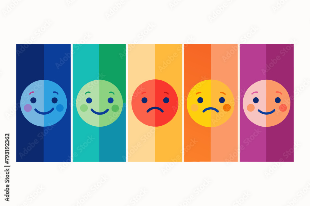 Poster a color palette inspired by a specific emotion or mood, aiming to evoke a particular feeling in the 