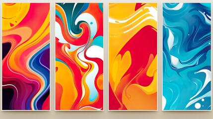 Capturing the harmony of swirling colors, this modern artwork is a feast for the eyes, suitable for chic interior design