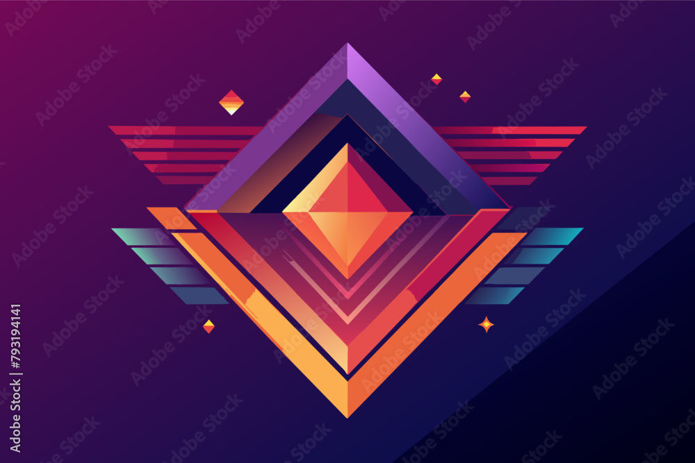 Fototapete add gradients to your geometric shapes for a dynamic effect