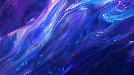 Enamel flat background with blue and purple flowing exhibit
