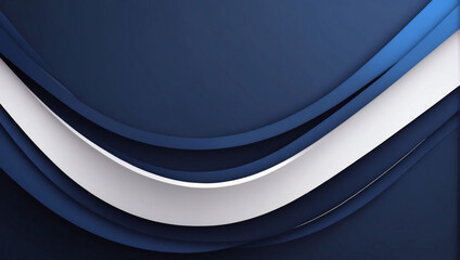 Abstract Geometric Banner Design Background in Navy Blue.