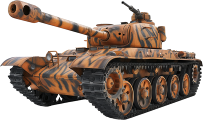 Rolling Thunder: A Cartoon Illustration of a WWII Tank