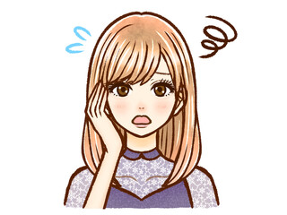 シースルーを着た金髪ロングヘアーの大人女性のイラスト素材4