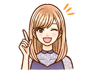 シースルーを着た金髪ロングヘアーの大人女性のイラスト素材5