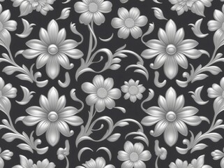 Fototapeta na wymiar Subtle floral seamless pattern