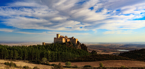 Landscape with medieval castle of Loarre, Spain - 793197911