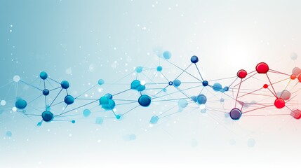 A conceptual image of a network with blue and red nodes representing different datasets or system parts