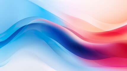 Captivating blue and pink waves create a soft, flowing gradient in a modern and artistic abstract background