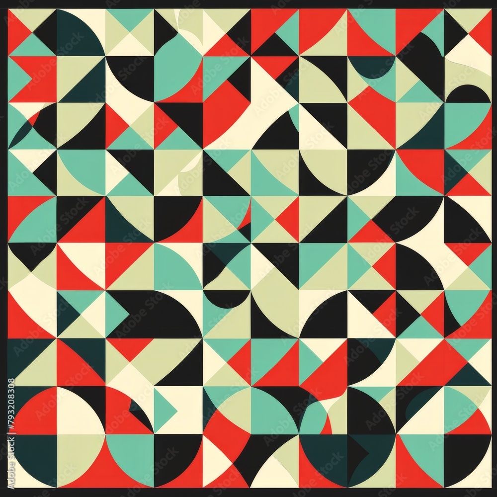 Canvas Prints Abstract geometric pattern with a repetitive, rhythmic arrangement. 