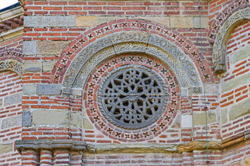 Circular Window at Lazarica Church in Krusevac Serbia Historic Landmark
