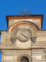 Analog Clock Dial at Lazarica Church Tower in Krusevac Serbia