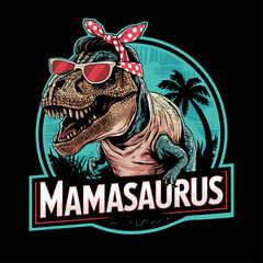 2024 mother day motherhood vector design, Mamasaurus © NHL Studio