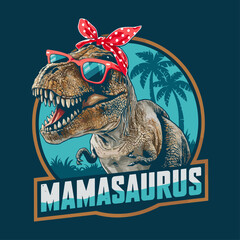 2024 mother day motherhood vector design, Mamasaurus © NHL Studio