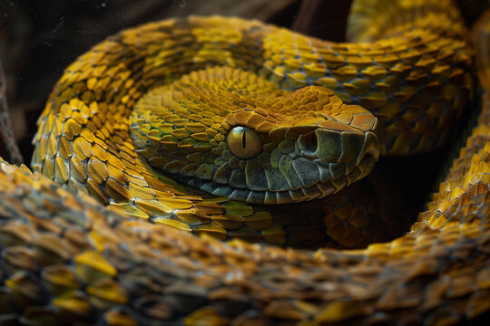 Venomous snake viper - reptile photo