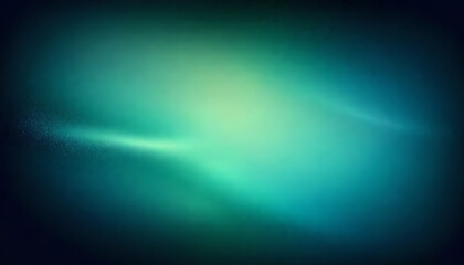 Obraz premium Grainy green blue colors background with noise. Dark green and blue colors gradient background.