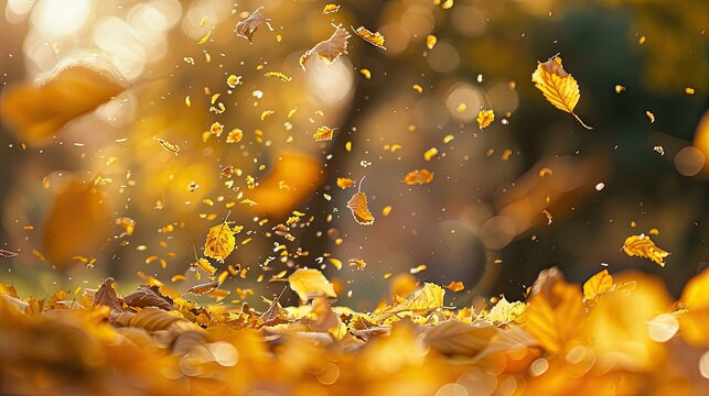 Golden leaves falling warm days a perfect time to embrace the beauty of autumn