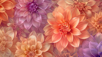 pink and yellow dahlia background