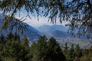 Panoramic View of Inntal from Mösern-Seefeld Plateau