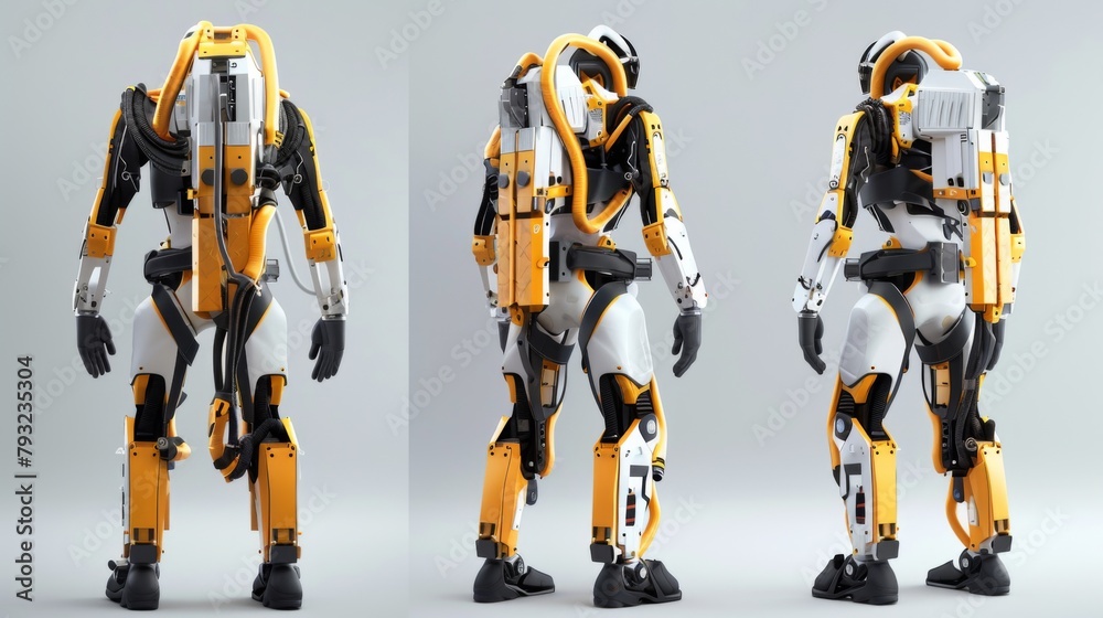 Poster two robots featuring yellow and black parts