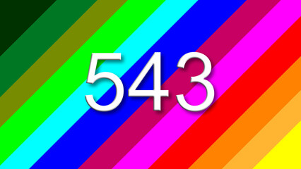 543 colorful rainbow background year number