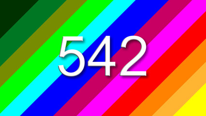 542 colorful rainbow background year number
