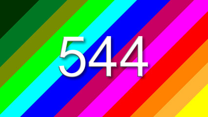 544 colorful rainbow background year number
