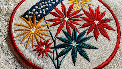 Independence Day USA | Fourth Of July | Embroidery | Patch