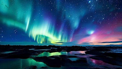 A symphony of color painted by the brushes of auroras