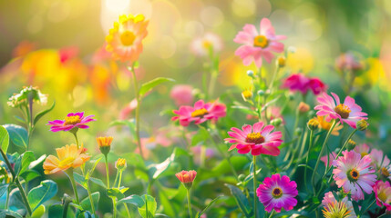 Fototapeta premium Cluster of Flowers in Grass