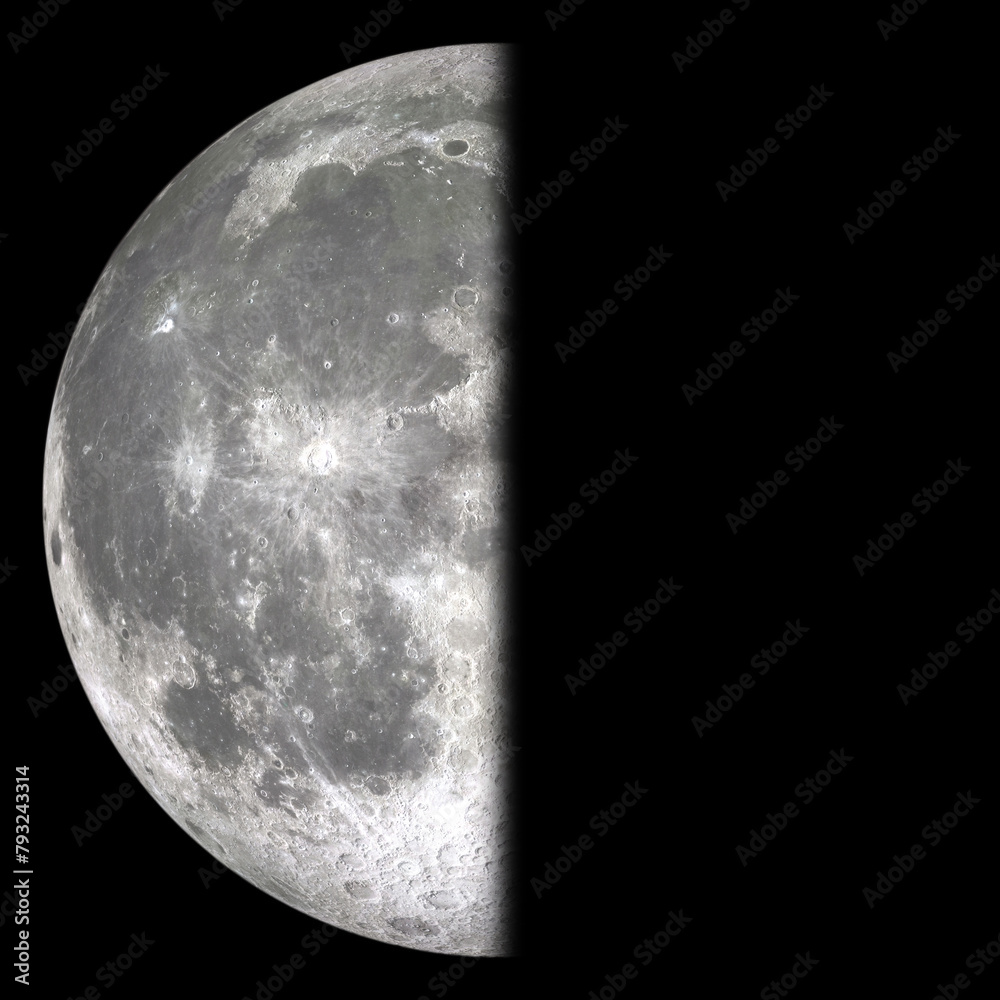 Wall mural third (last) quarter (moon phase), 