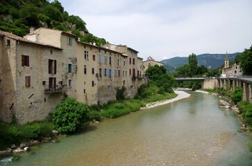 Ancient village of Pontaix in the South East of France, in Europe